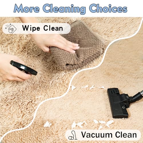9x12 Feet Large Fluffy Area Rug for Bedroom Living Room