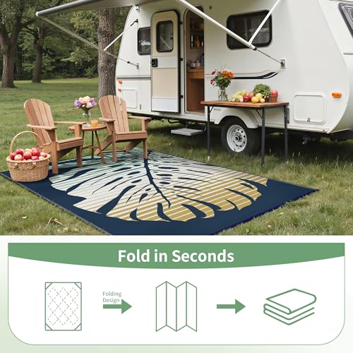 Outdoor Rug Waterproof Plastic Rugs for Patio (57.6 Sq Ft)