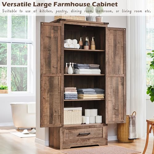 72" Tall Wood Storage Cabinet