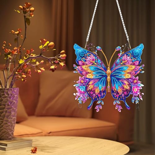 DIY Butterfly Diamond Painting Hanging Ornament