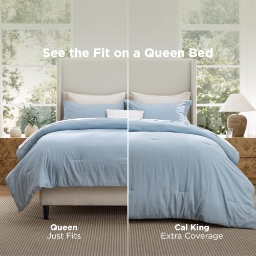 Light Blue Queen Comforter Set
