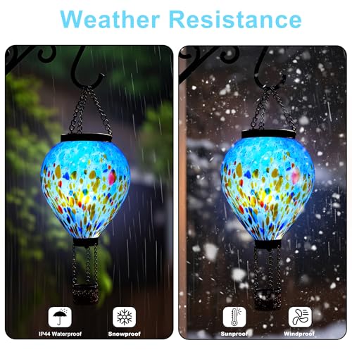 Solar Hot Air Balloon Glass Lantern