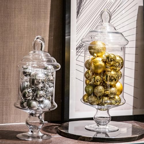 Clear Glass Apothecary Jar Decorative Candy Buffet Jars Elegant Glass Storage Containers