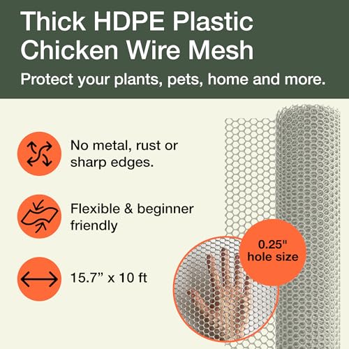 Plastic Chicken Wire Fencing (13 Sq Ft)