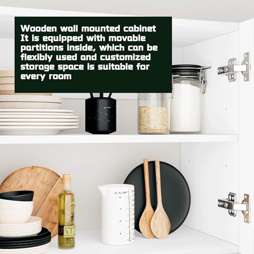 White Laundry Room Cabinets and Storage with 3 Doors and Utility Adjustable Shelf