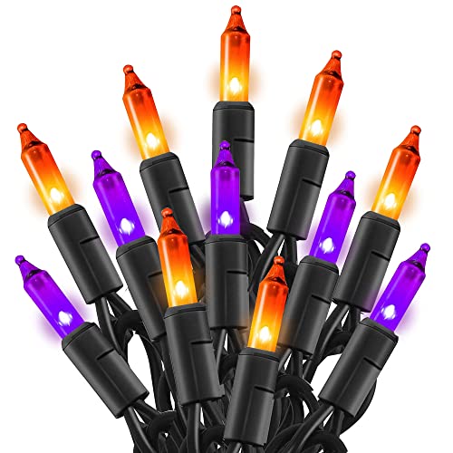 Purple and Orange Halloween Lights (21 Foot)