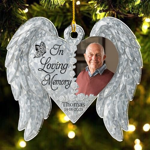 Personalized Custom Photo Acrylic Ornament for Loss of Loved Ones