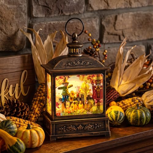 Fall Snow Globe Lantern