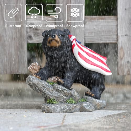 Bear Solar Lights Outdoor Statue