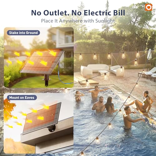 198FT(192+6) Solar String Lights Outdoor with Remote, Long-Lasting (198 Foot)