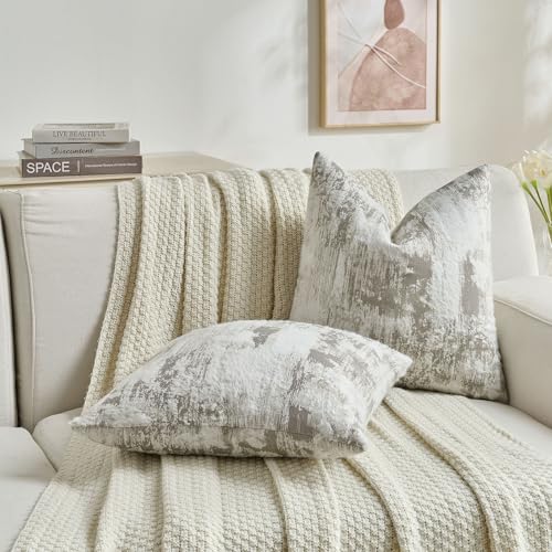 Pack of 2 Faux Cashmere Throw Pillow Covers 16x16 Inch (2 Count)