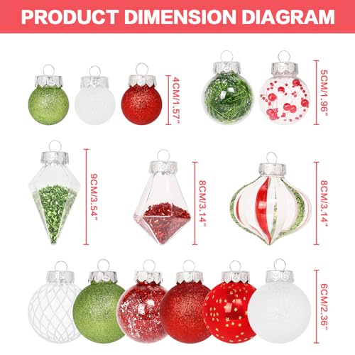 34PCS Red Green (34 Count)