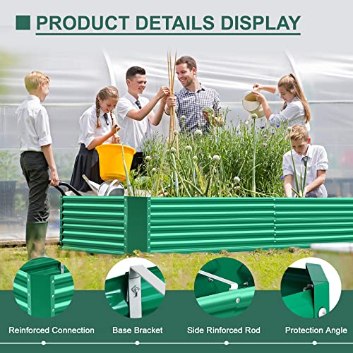 6×3×2 ft Galvanized Metal Raised Garden Bed