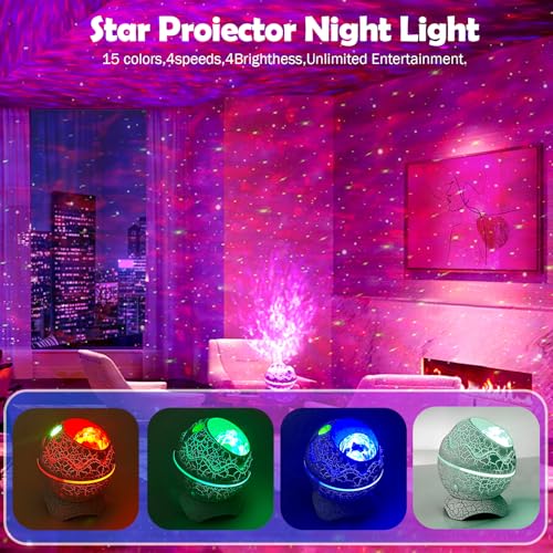 Dinosaur Egg Galaxy Projector an Aurora Projector with Bluetooth Speaker & White Noise