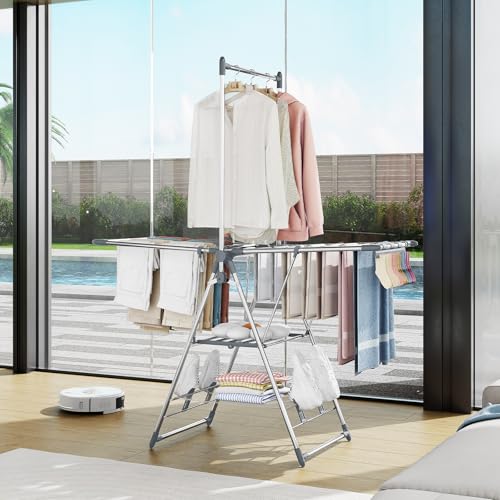 Clothes Drying Rack with High Hanger