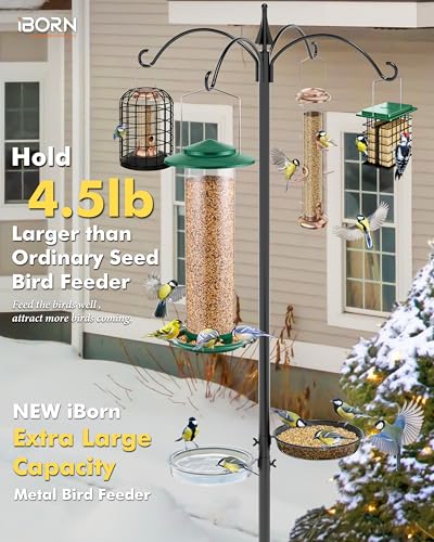 Metal Bird Feeder for Outside Hanging