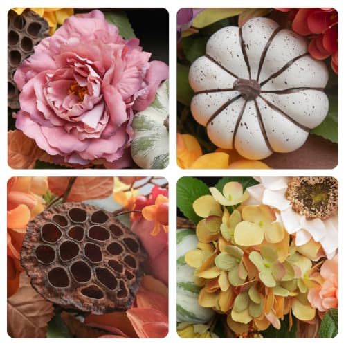 Fall Wreaths for Front Door 24 Inch Autumn Wreath Thanksgiving Door Decor