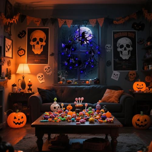 Halloween Black Branch Wreath