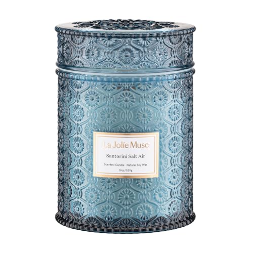 Santorini Salt Air Scented Candles for Home (19.4 Ounce)