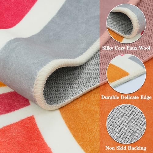 Boho Machine Washable 6x9 Area Rugs for Living Room (54 Sq Ft)