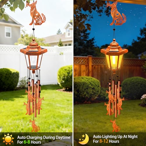 Large Solar Dog Wind Chimes