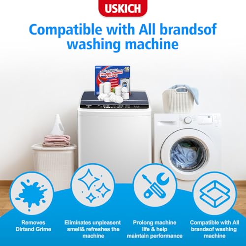 40 Pack Washing Machine Cleaner Tablets (40 Count)