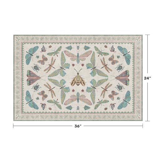 Washable Boho Bathroom Rug 2x3 (6 Sq Ft)