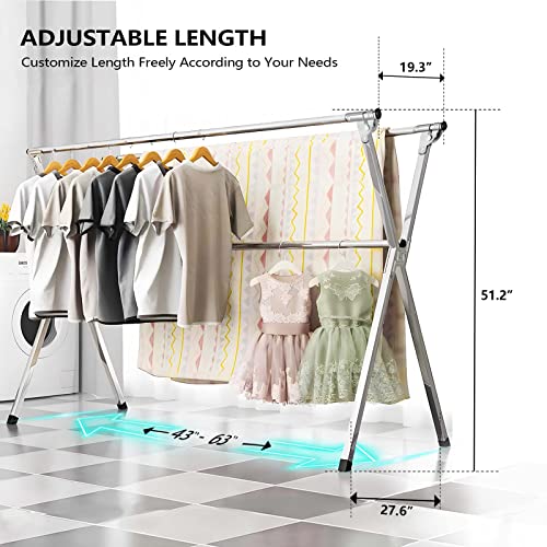 63 Inches Clothes Drying Rack