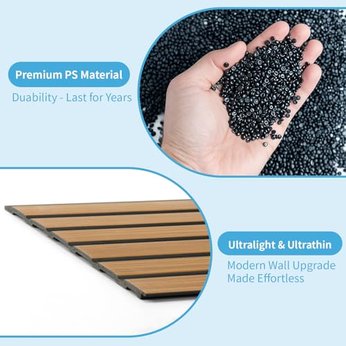 Six Grid Design Slim Slat Wall Panel (4 Count)