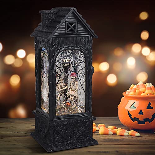 Halloween Snow Globe Lantern Ghost Projection Lamp with 6H Timer