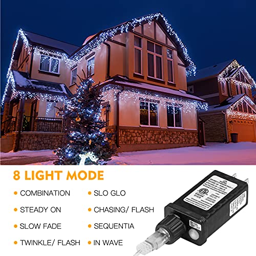 400 Led Icicle Lights White Outdoor (32.8 Foot)