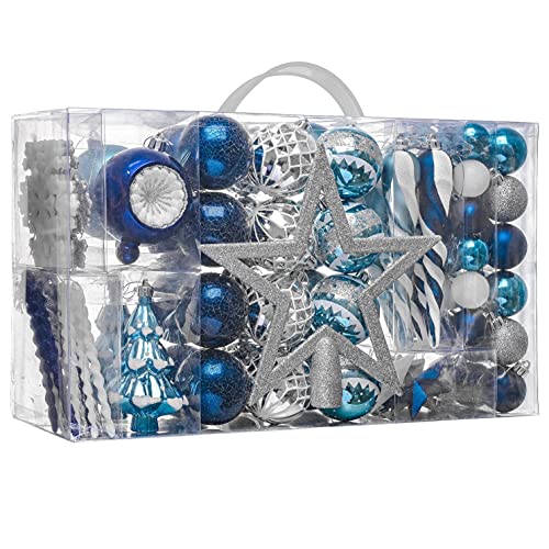 100ct Christmas Tree Decorations Ball Ornaments Set Medium (100 Count)