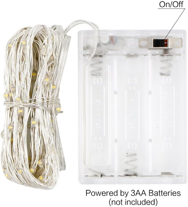 Fairy Lights 4 Pack String Lights Battery Operated 10ft 30 LED Twinkle Lights for Wedding (4 Count)