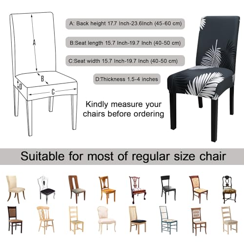 Pattern Chair Covers for Dining Room Set of 4