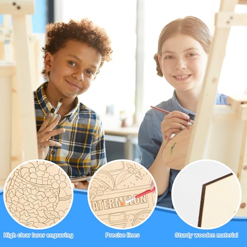 10 Pieces Large Summer Unfinished Wood Crafts to Paint for Adults
