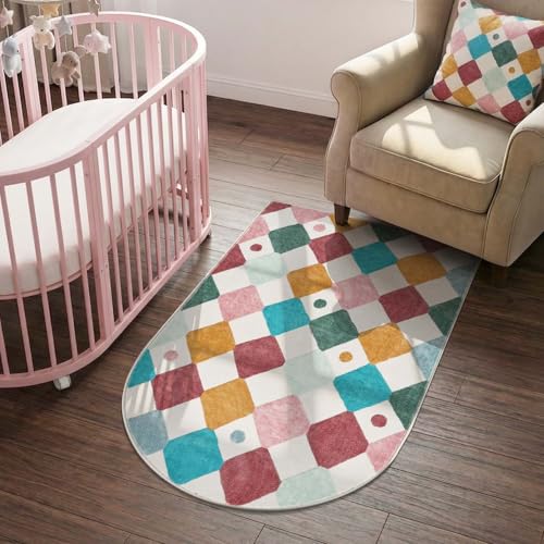 3x5 Washable Kids Rug Colorful Study Corner Arch Chair Mat Confetti (72 Sq Ft)