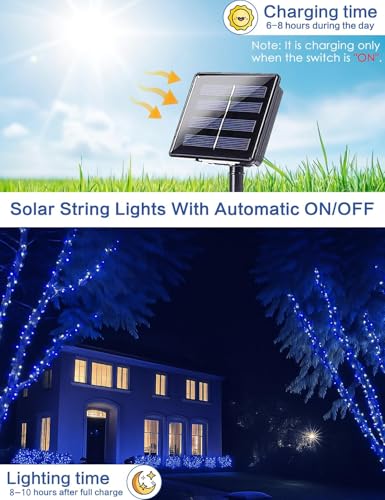 Solar Christmas String Lights Outdoor 2Pack 200LED (80 Foot)
