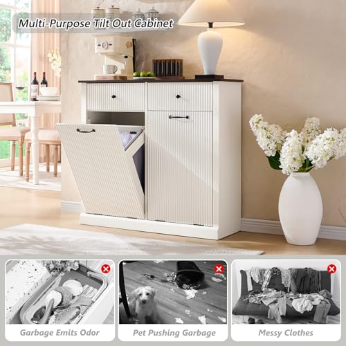 Double Tilt Out Trash Cabinet