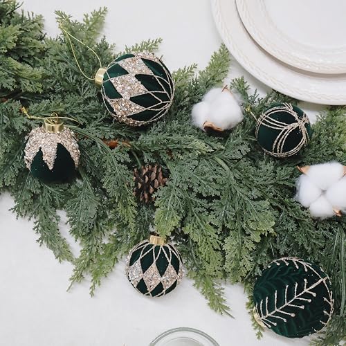 3.15IN Velvet Ornaments for Christmas Tree (12 Count)