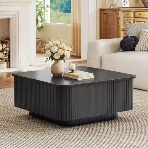 31.5" Square Coffee Table with Storage
