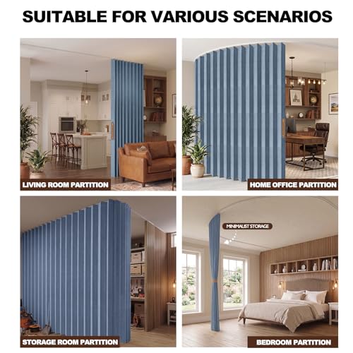 Accordion Partition Curtain with Ceiling Track