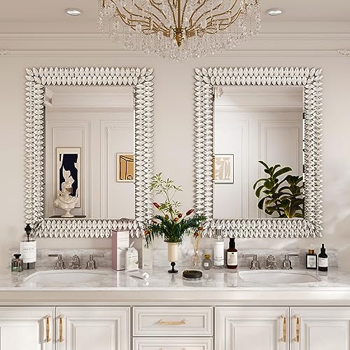 30"x40" Jeweled Luxury Rectangle Decorative Wall Mirror