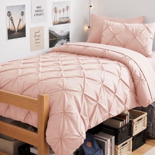 Twin XL Comforter Set Peach Pink