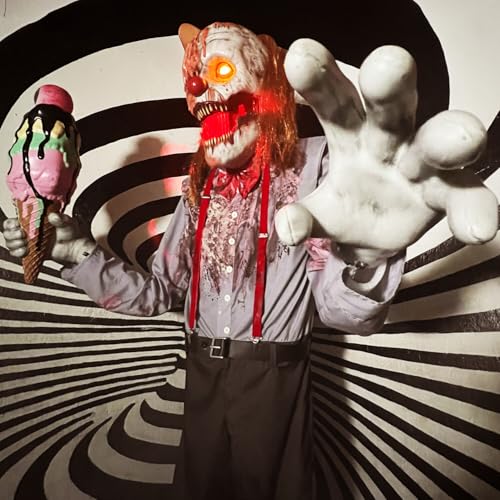 6.9 Ft. I Scream Clown Animatronic
