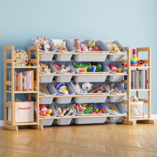 Toy Storage Organizer with 6 Shelves and 16 Bins