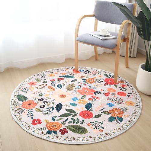 Round Area Rug 6ft Washable