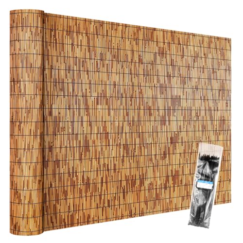 Natural Reed Fencing Roll 6FTx16.4FT Privacy Screen for Patio (98.4 Sq Ft)