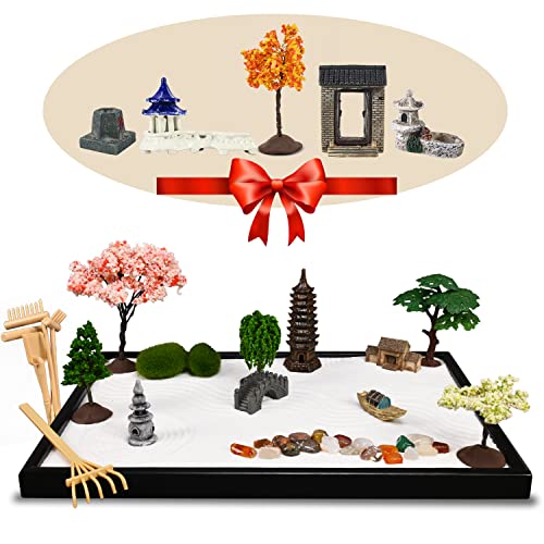 14" x 10" Large Japanese Zen Garden Kit for Desk