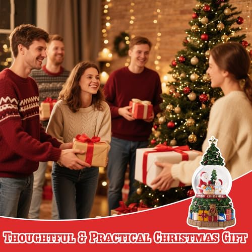 Musical Christmas Snow Globes Lantern with Christmas Tree