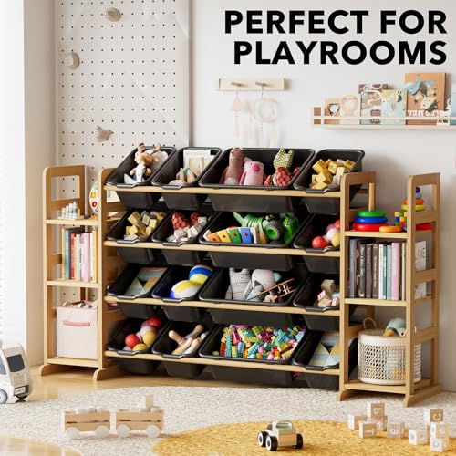 Toy Storage Organizer with 6 Shelves and 16 Bins